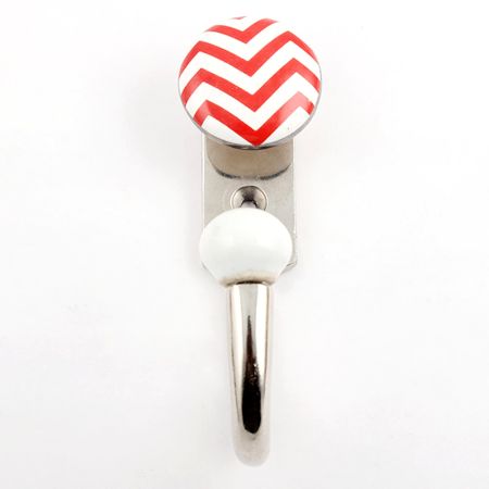 Red Striped Ceramic Hooks 